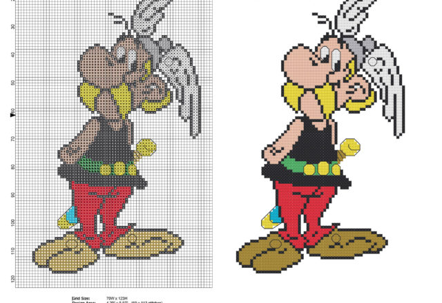 Asterix schema punto croce gratis
