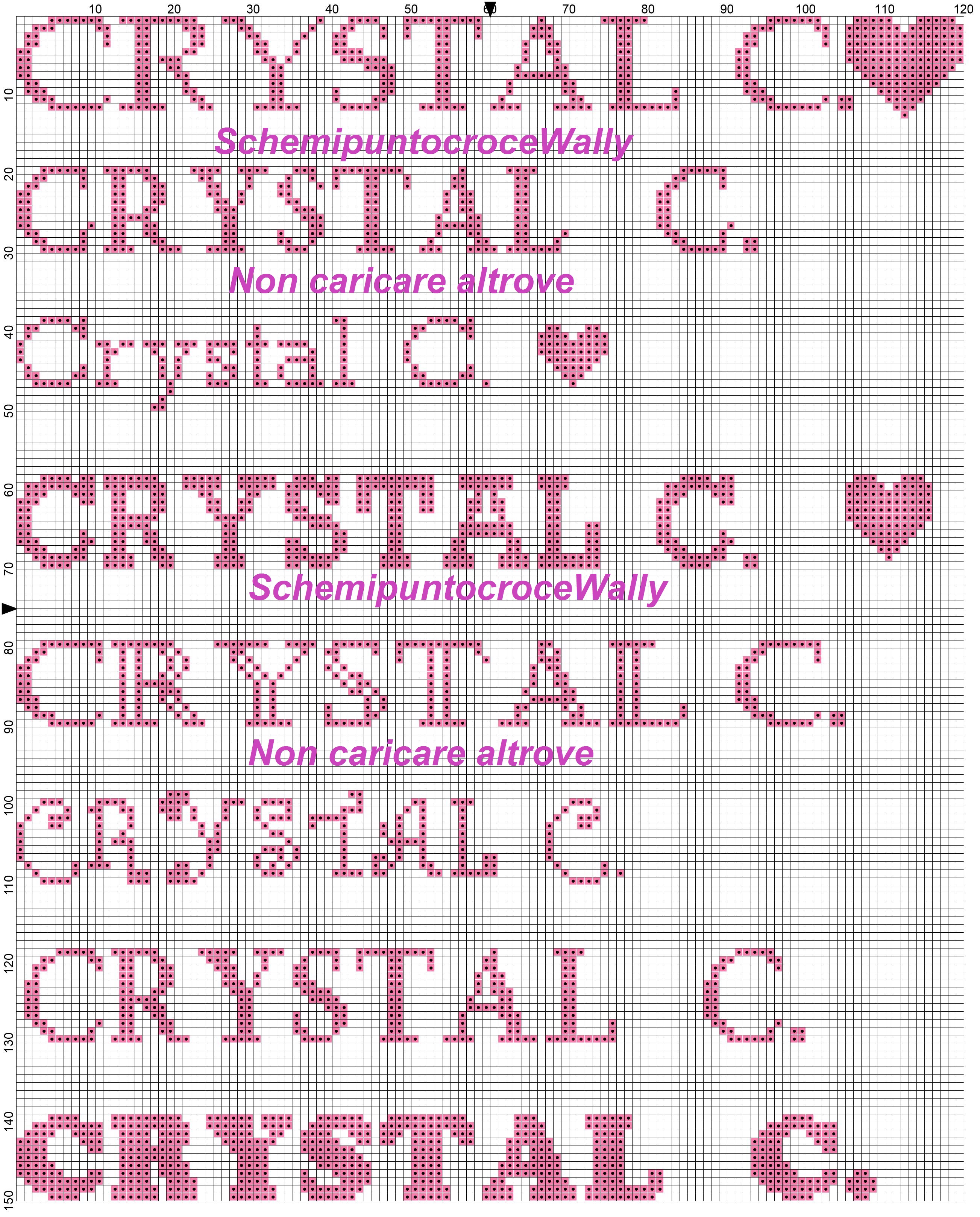 Crystal nome punto croce schema gratis