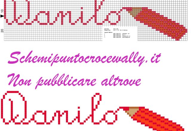 Danilo nome con matita colorata1