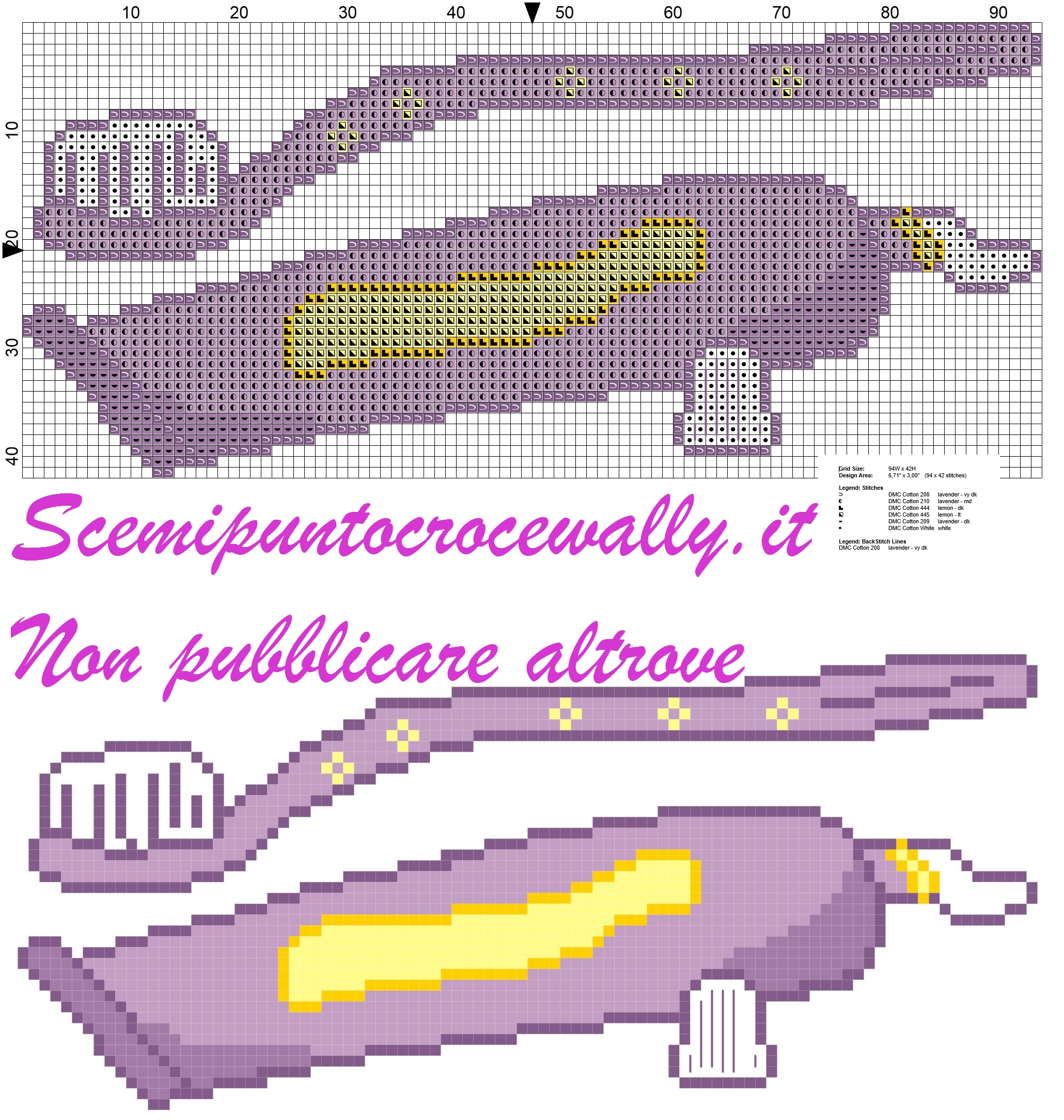 Dentifricio e spazzolino schema punto croce