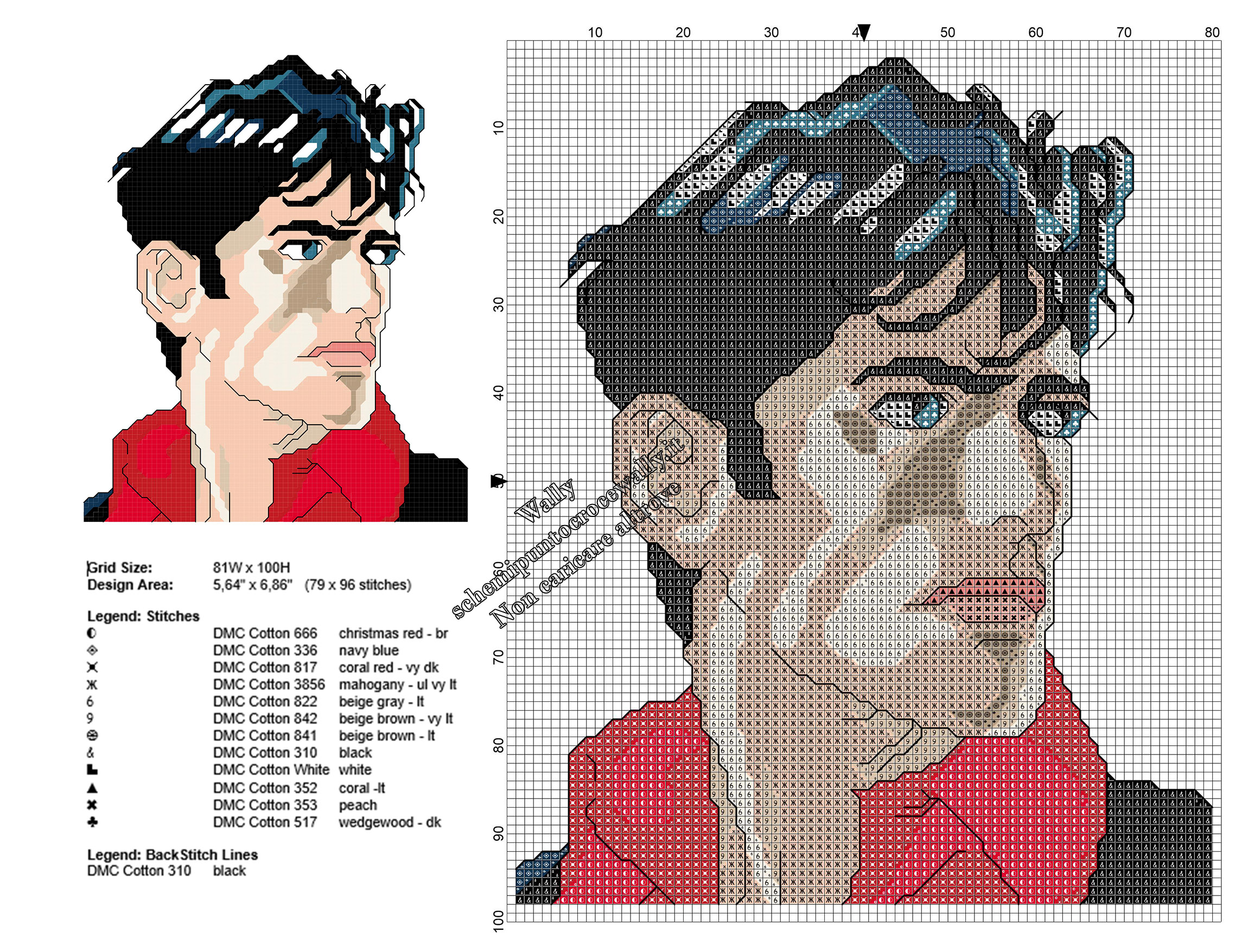 Dylan Dog schema punto croce gratis