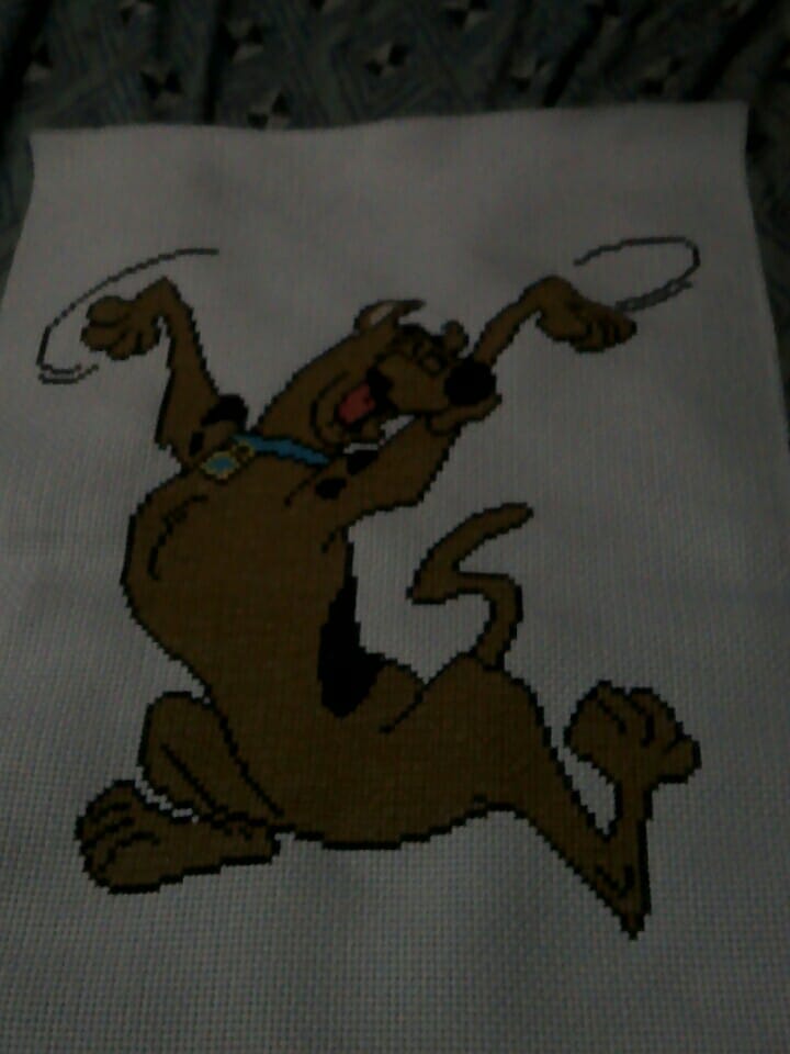 Foto lavoro punto croce Scooby Doo Fan su Facebook May Lacanilao