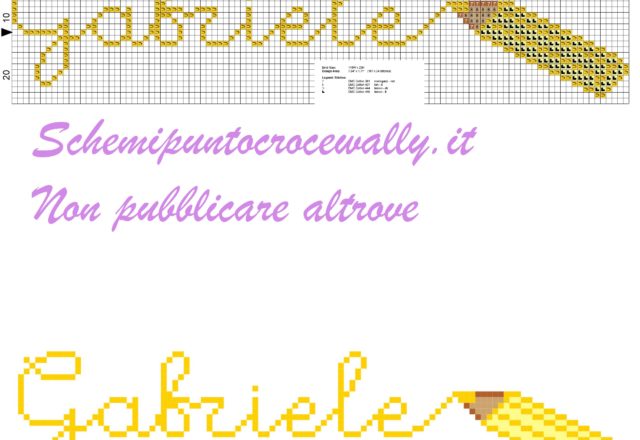 Gabriele nome con matita colorata