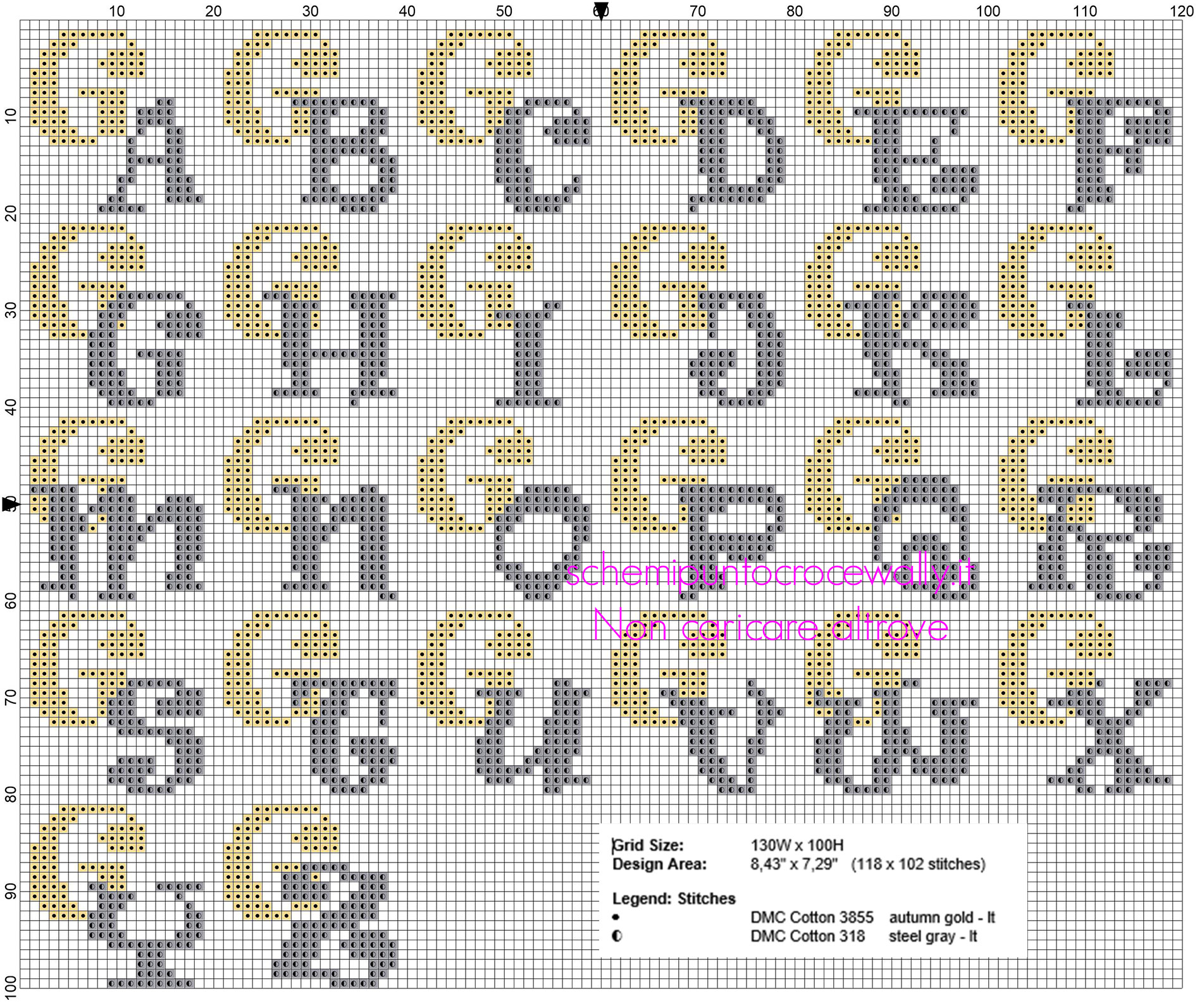 Iniziali punto croce oro e argento dimensioni circa 20 crocette con la lettera G