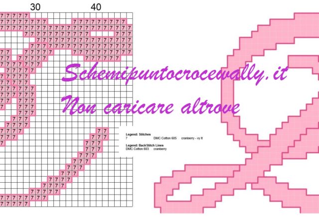 L iniziale schema punto croce