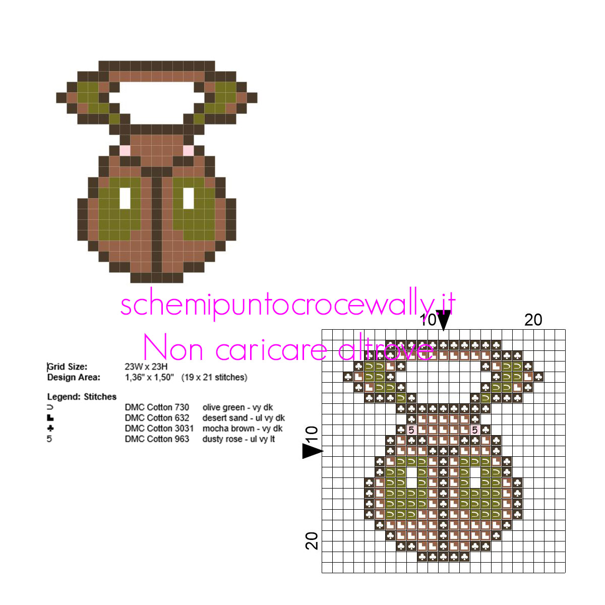 La medaglia Pokemon X Y Insetto di Violetta schema punto croce gratis