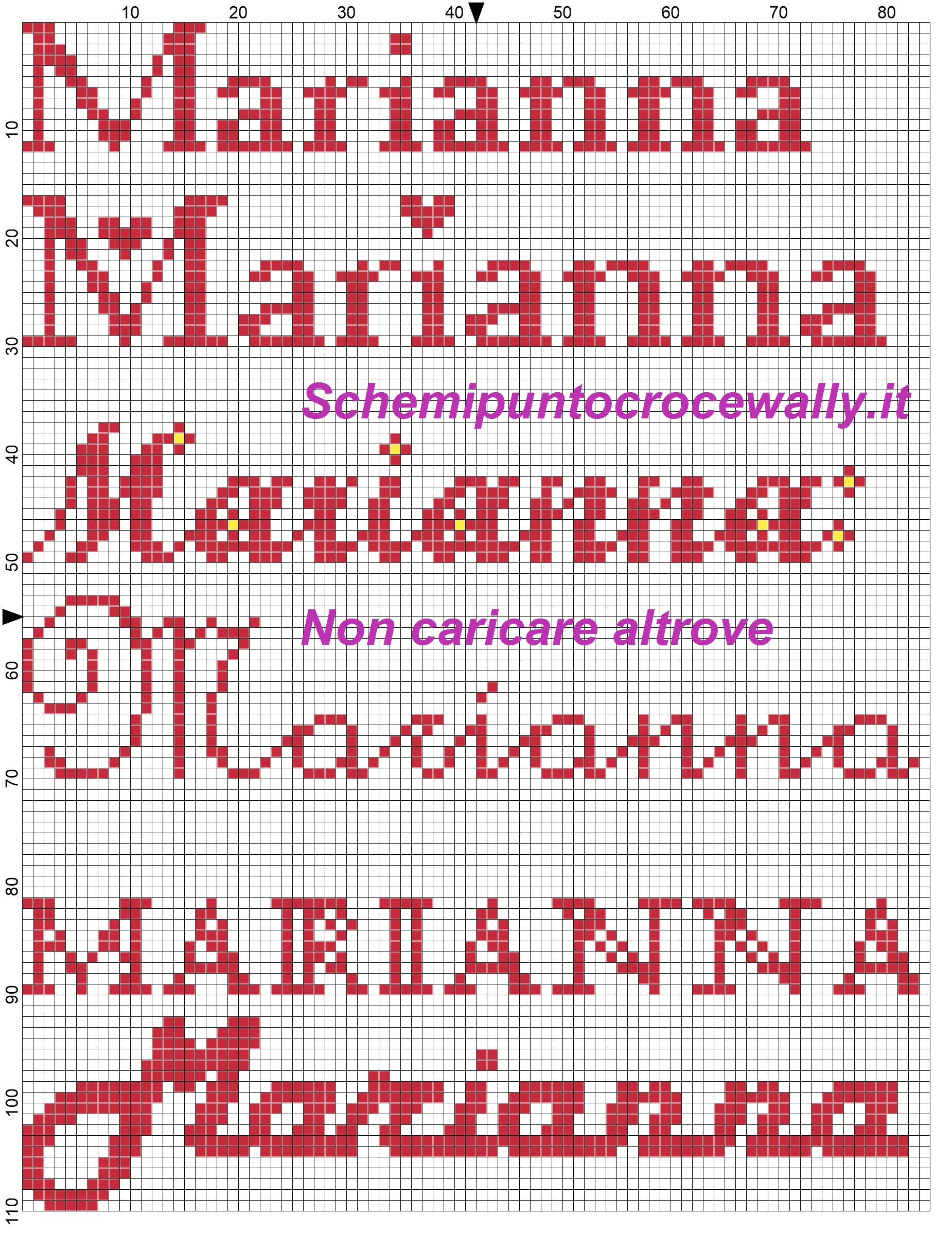 Marianna nome schema punto croce vari font