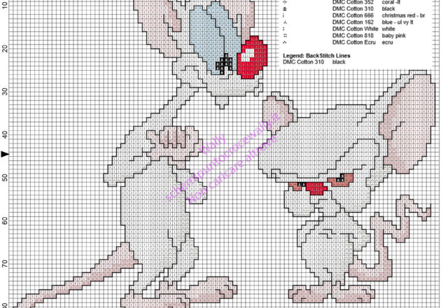 Mignolo e Prof_ schema punto croce gratis