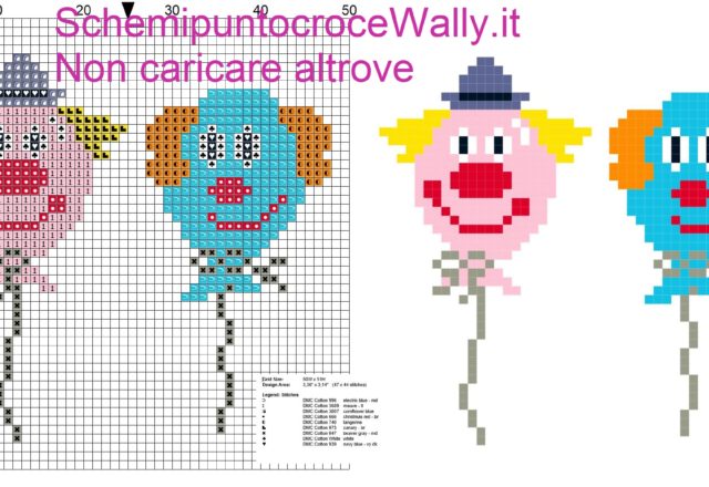 Pallonicni pagliacci schema punto croce gratis Wally