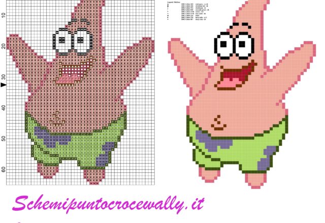 Patrick Stella SpongeBob schema punto croce gratis