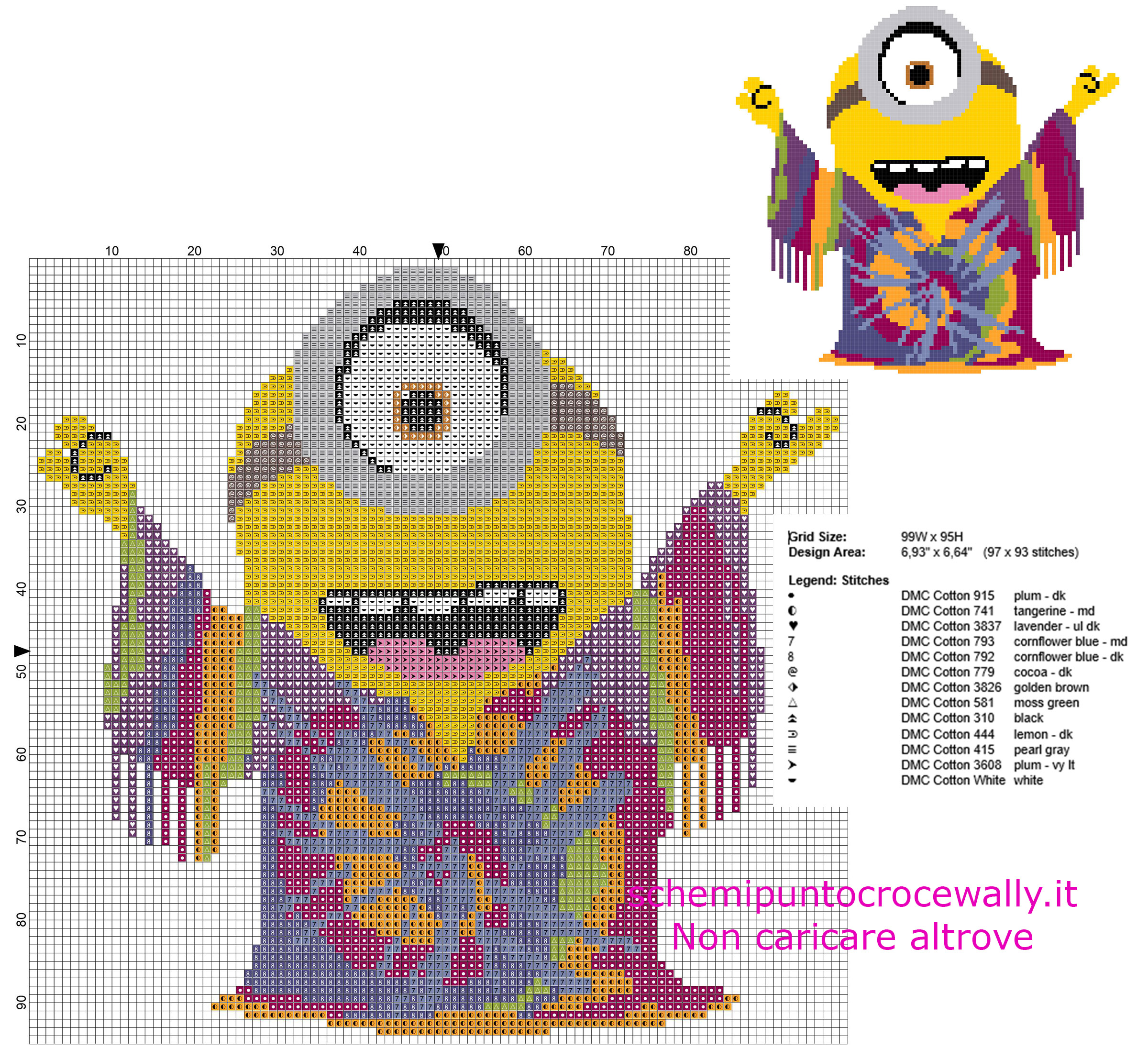 Schema punto croce Minions 2015 Minion della New York del 1960