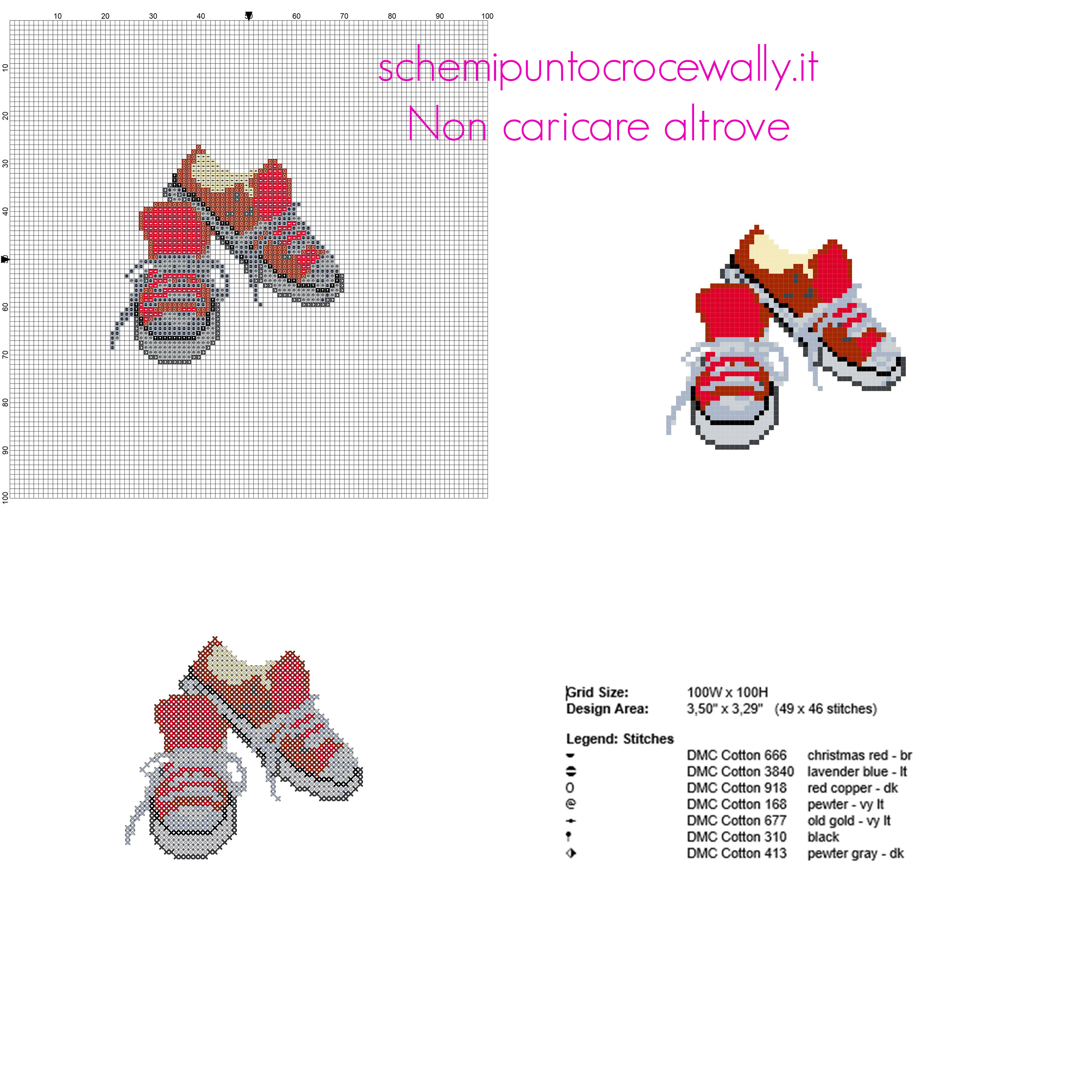 Un paio di scarpe da ragazzi Converse piccolo schema punto croce 49 x 46 7 colori DMC
