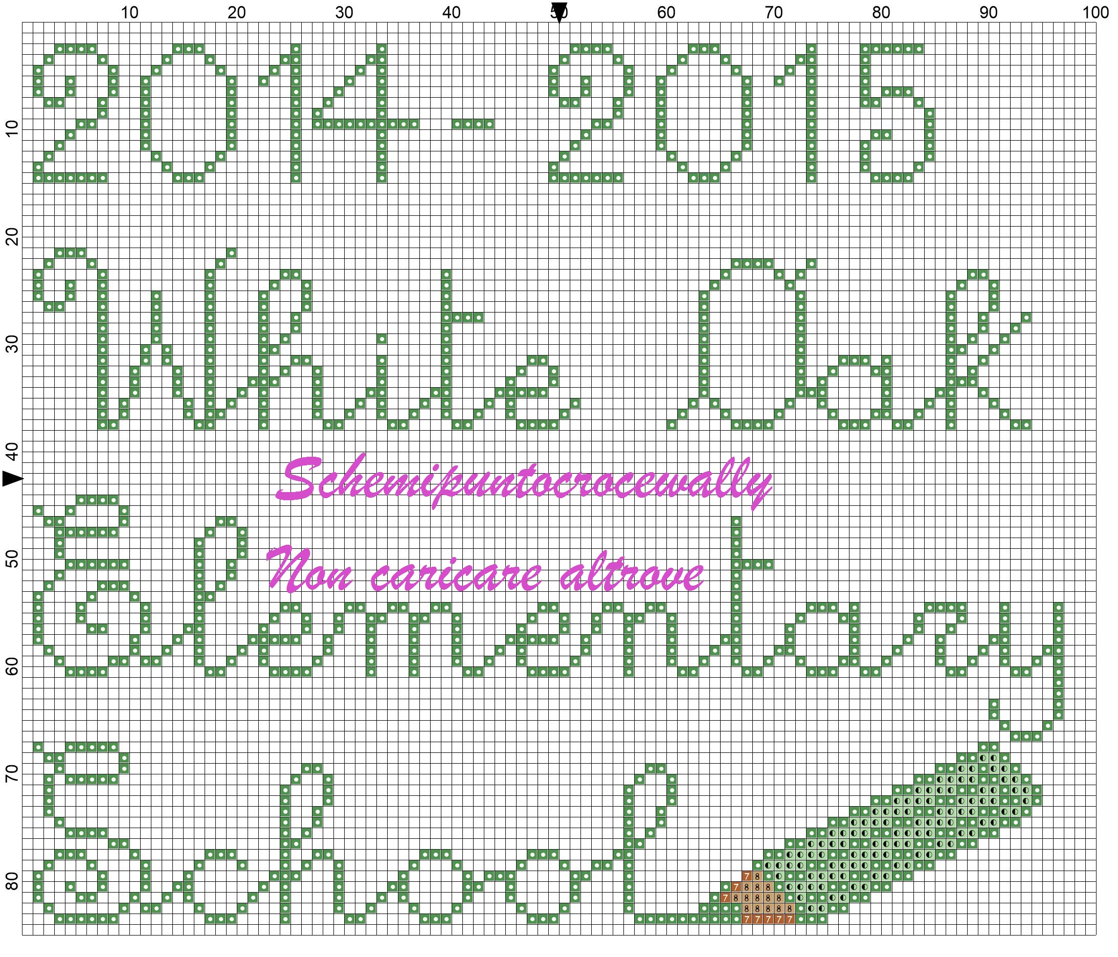 White Oak Elementary School schema punto croce gratis con matita colorata