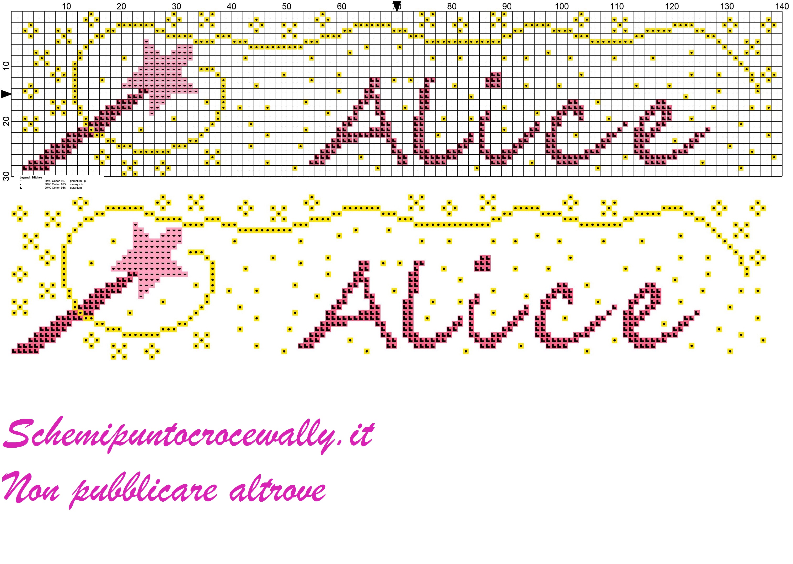 alice nome con bacchetta magica schema punto croce