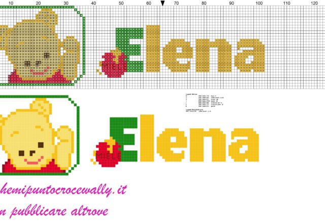 elena nome con baby winnie the pooh