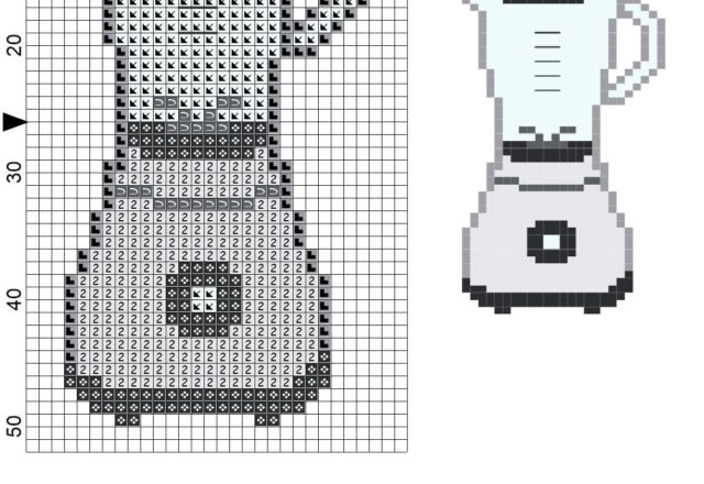 frullatore schema punto croce