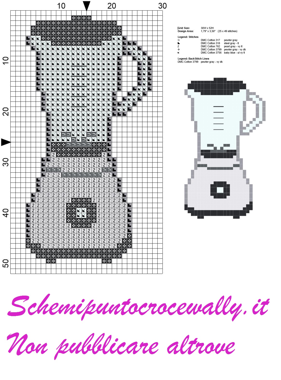 frullatore schema punto croce