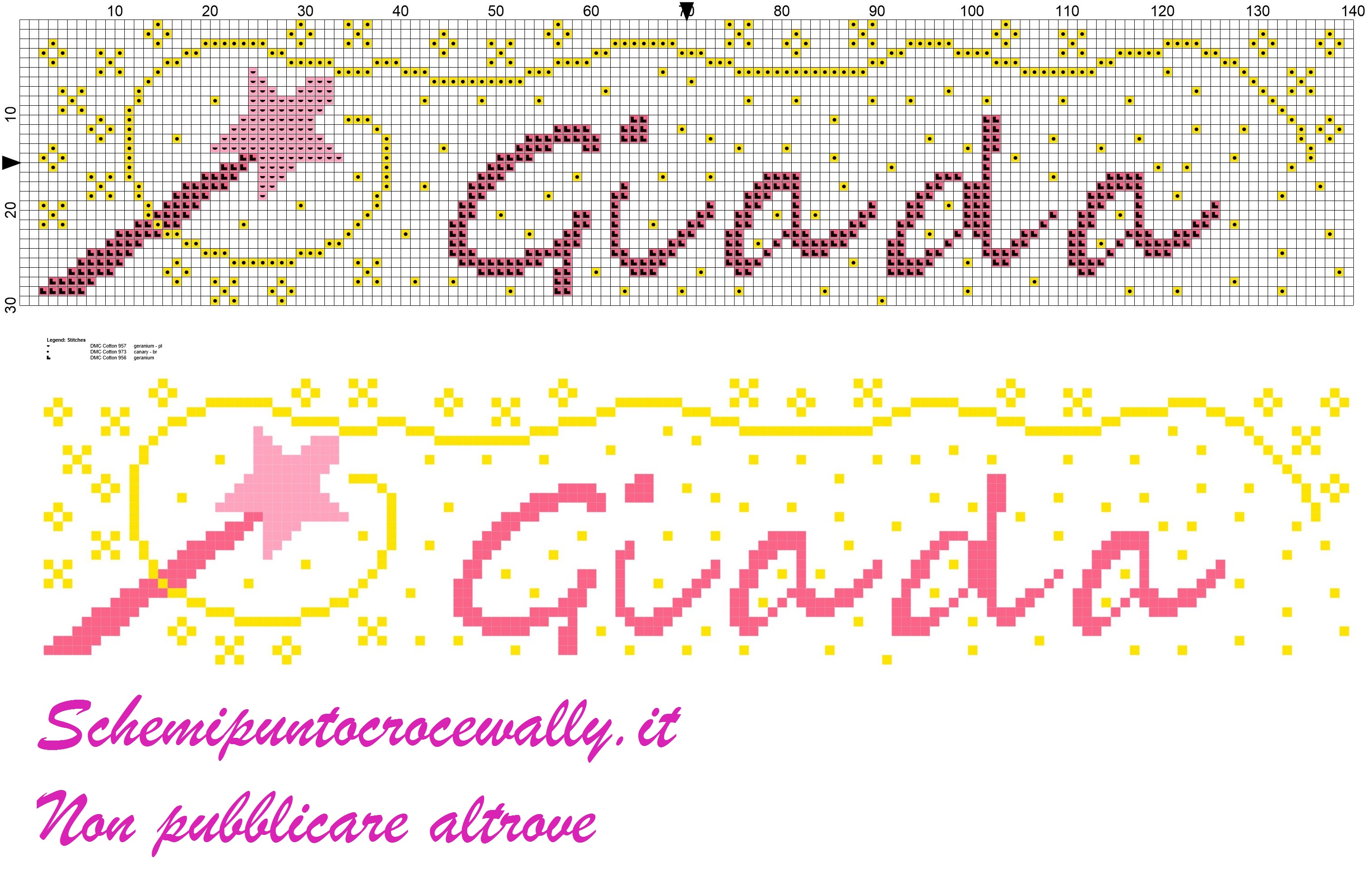 giada nome con bacchetta magica schema punto croce