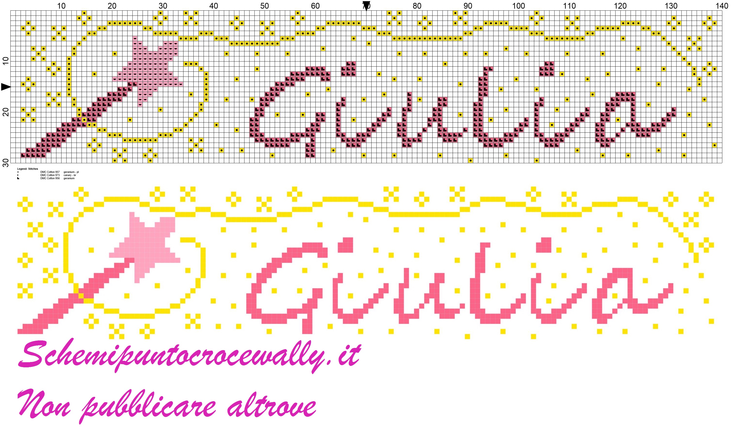 giulia nome con bacchetta magica schema punto croce