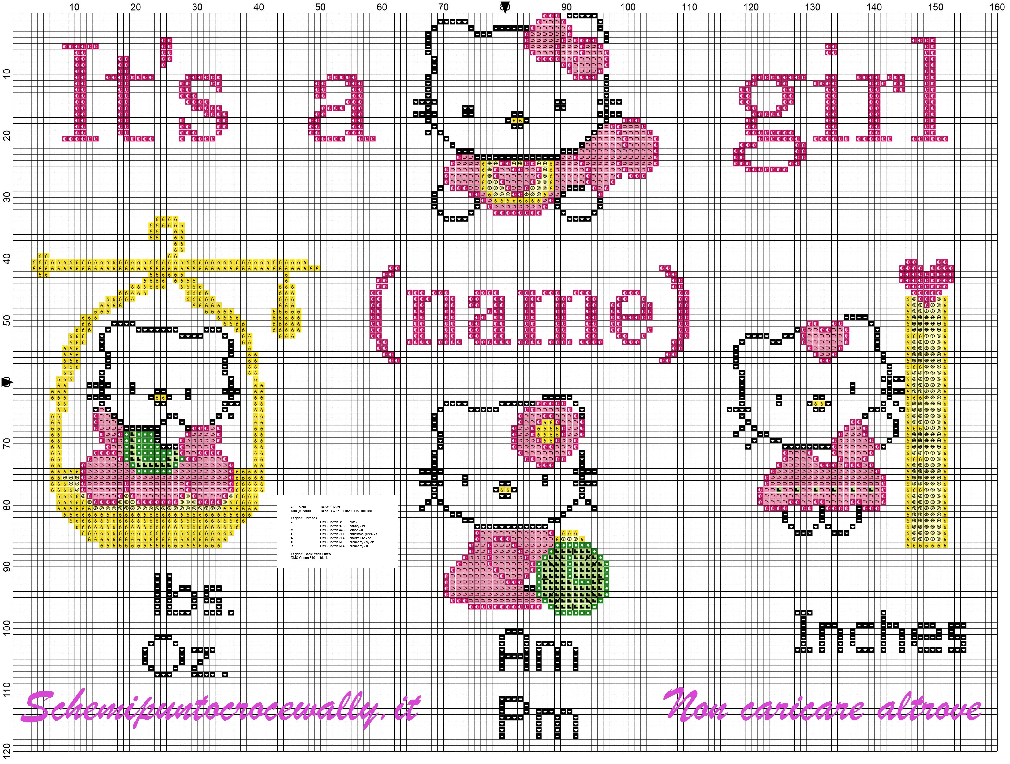 hello kitty quadretto nascita schema punto croce gratis