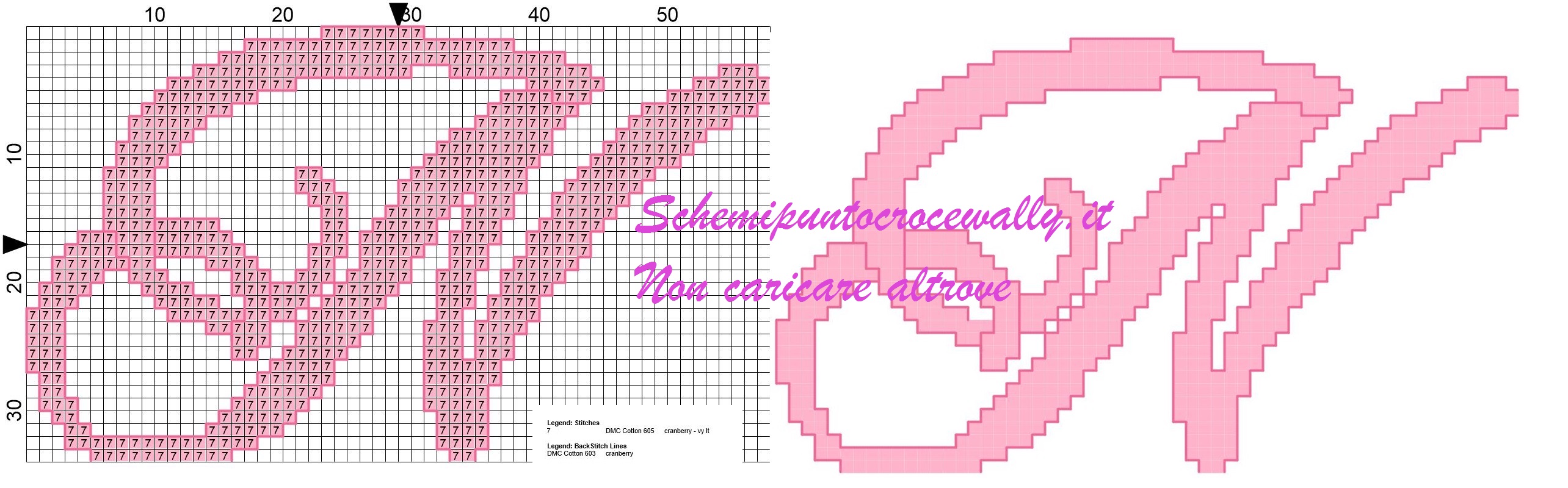 n inizizle schema punto croce