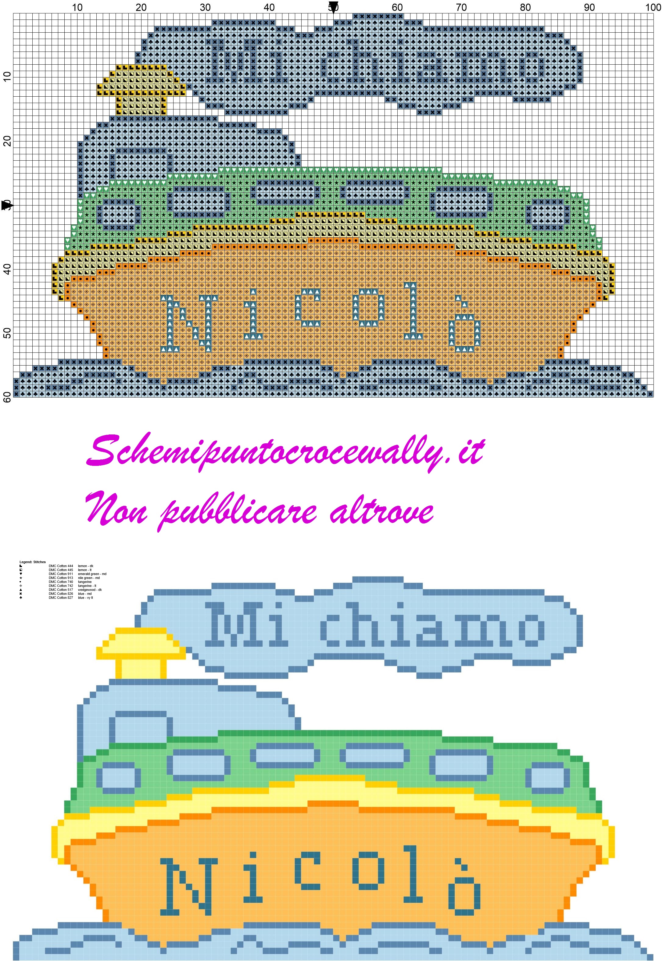 nicolò nome punto croce con nave schema punto croce