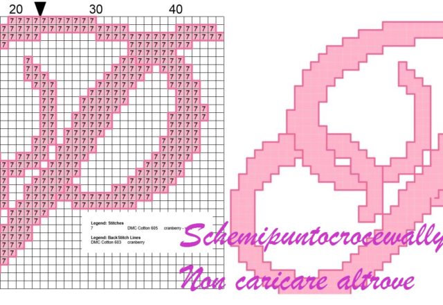 p iniziale schema punto croce