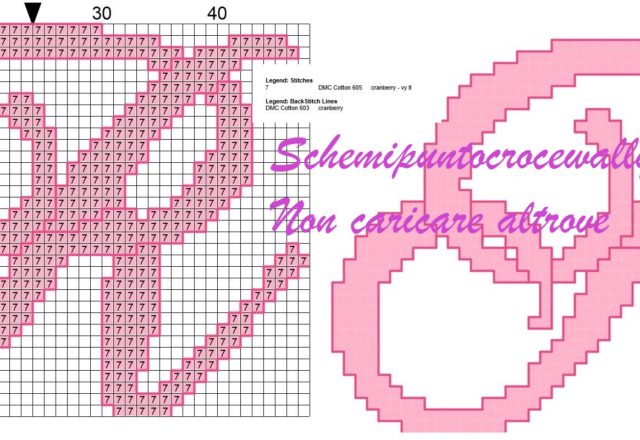 r iniziale schema punto croce