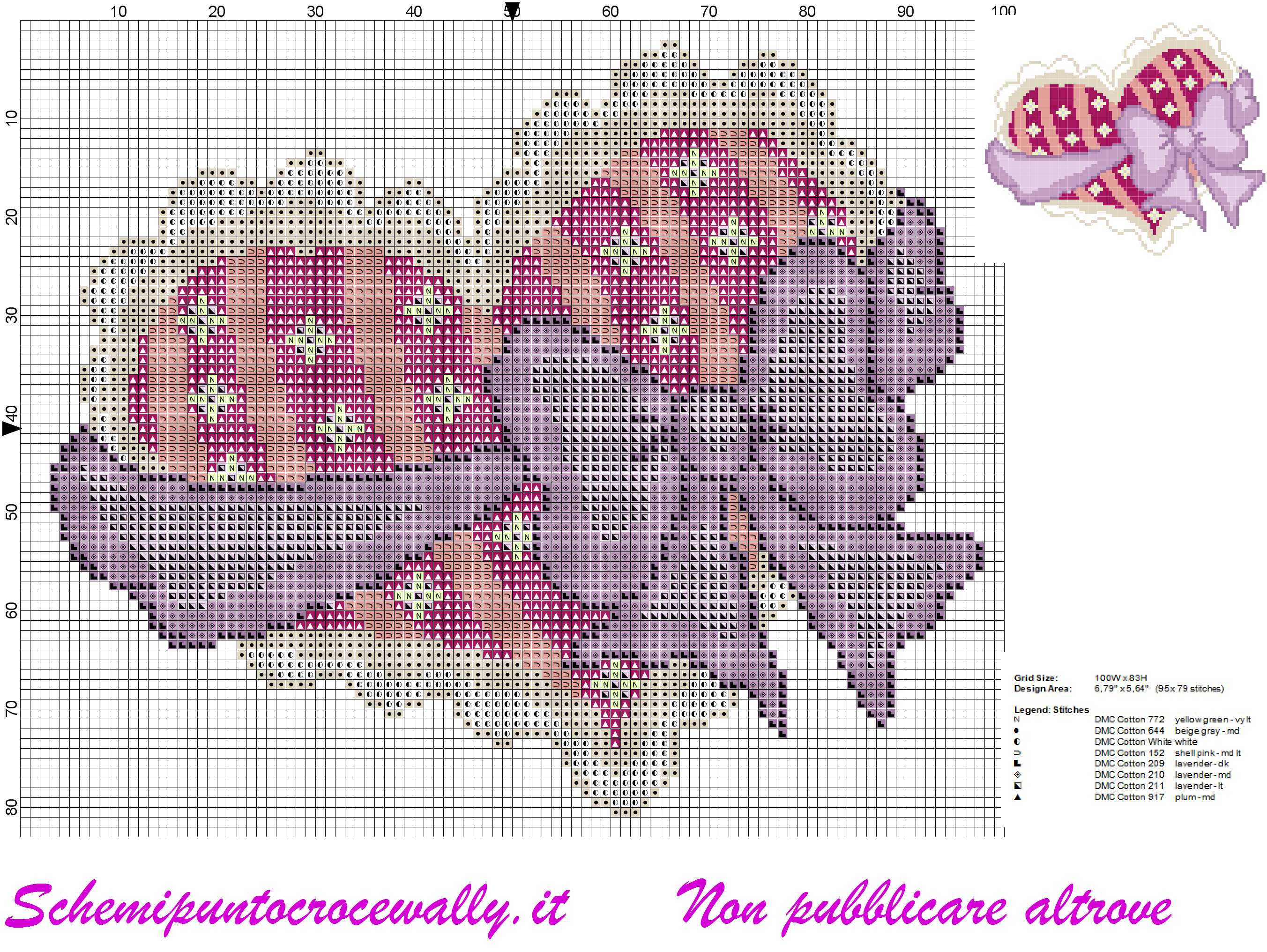 schema punto croce cuscino cuore san valentino