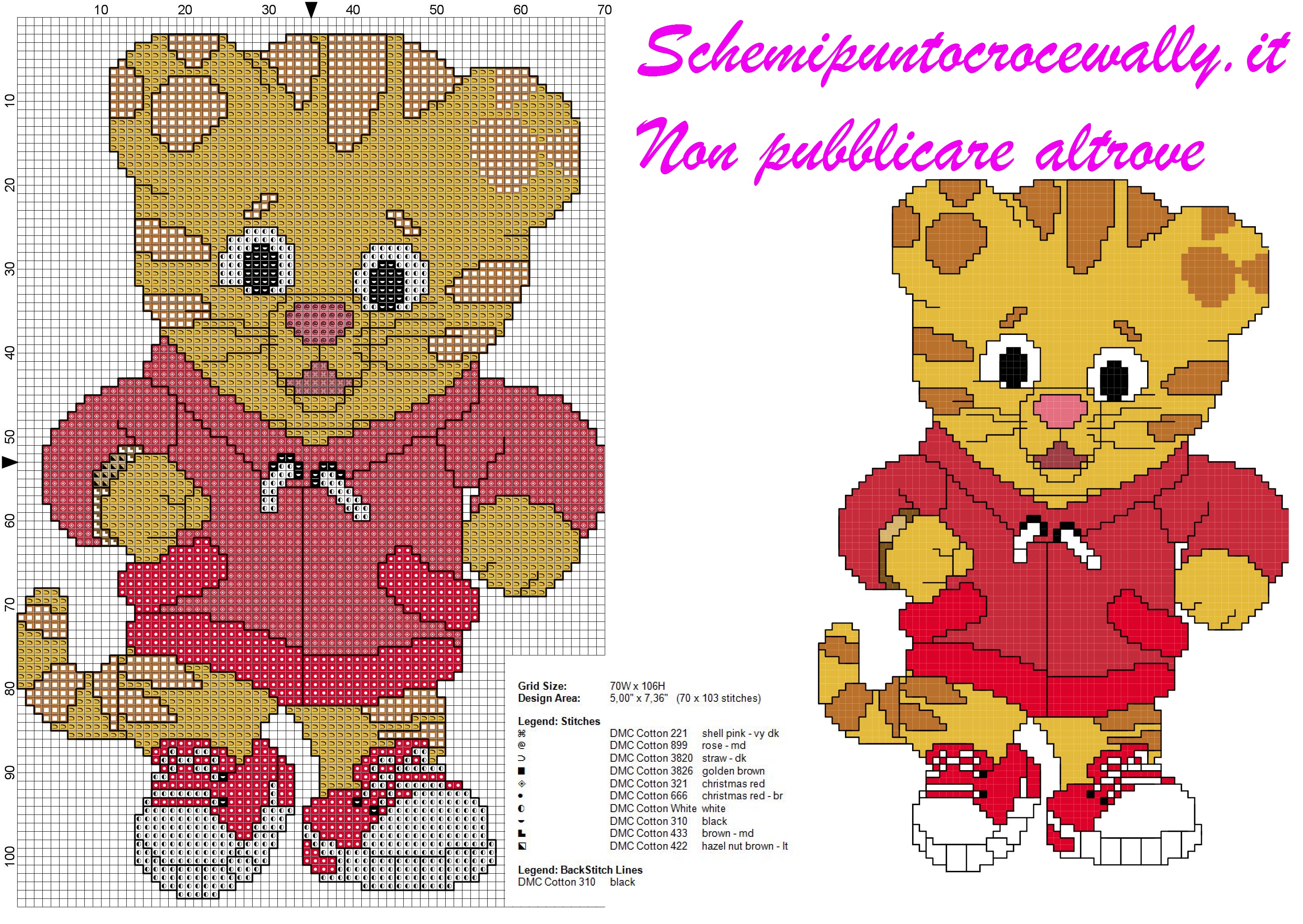 schema punto croce gratis per bambini daniel tiger