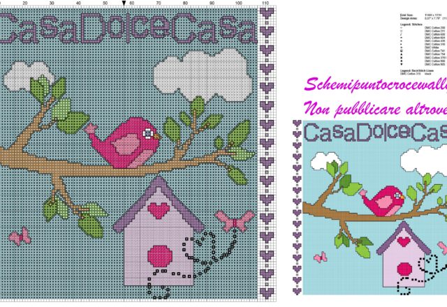 schema punto gratis croce casa dolce casa