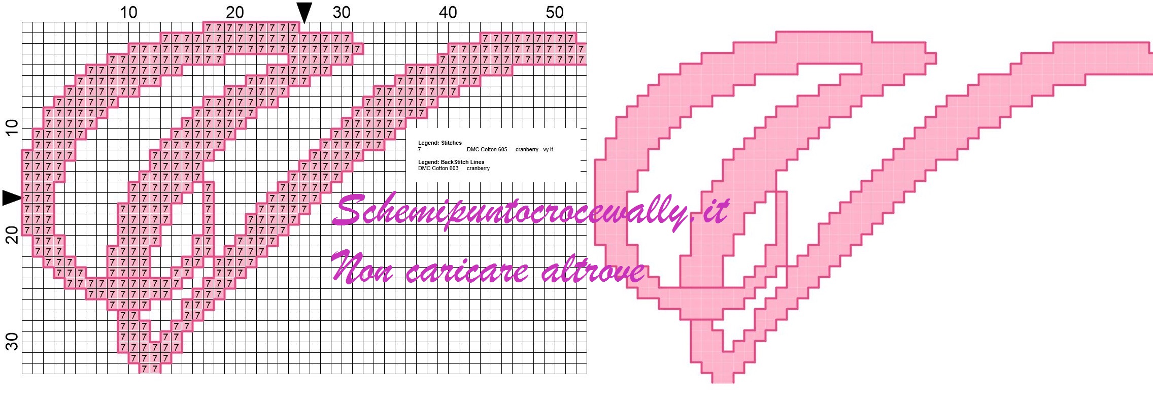 v iniziale schema puntom croce